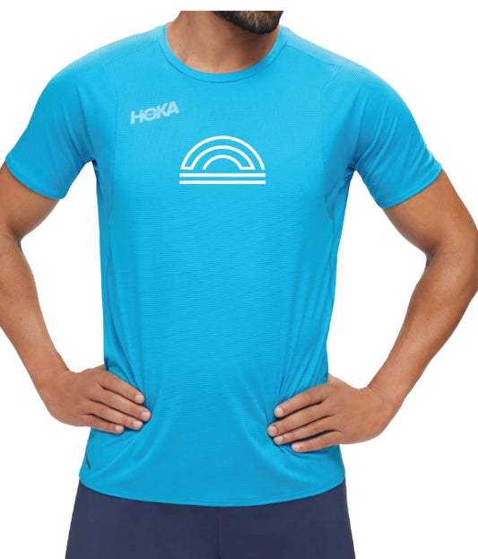 HOKA Runaway Sydney Half Marathon Men's Glide Short Sleeve Tee- Diva Blue