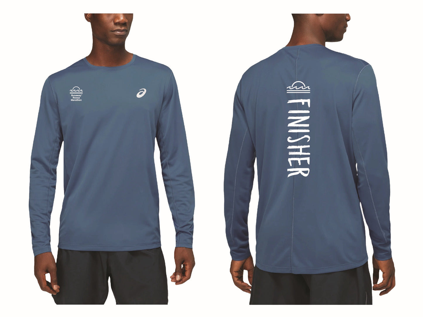 Runaway Noosa Marathon Mens ASICS Long Sleeve Finisher